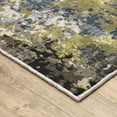 thumbnail image 4 of 10' X 13' Grey Green Gold Blue And Beige Abstract Power Loom Stain Resistant Area Rug, 4 of 5