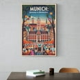 thumbnail image 6 of Vintage Munich Cityscape Retro German Tourism with Traditional Architecture Canvas Poster, 6 of 8
