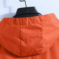 thumbnail image 5 of USNSM Men's Fashionable Outdoor Pocket Reflective Zipper Hooded Long Sleeved Solid Color Sunscreen Outwear Jackets Orange XXL, 5 of 5