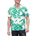 thumbnail image 1 of Purcoar Sykooria Men's Hawaiian Shirt Regular Slim Fit Hawaiian Print Short Sleeves Button Down Aloha Shirts(Tropical Leaf,X-Large), 1 of 5