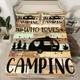 thumbnail image 2 of jejeloiu Happy Camping Full Size Sheets,Old Wooden Plank Bed Sheets,Camper Car Rv Sheet Sets For Boys Kids,Ultra Soft Home Decor,4 Pieces, 2 of 7