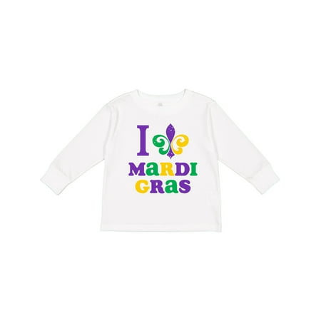 

Inktastic I Love Mardi Gras Gift Toddler Boy or Toddler Girl Long Sleeve T-Shirt