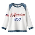 thumbnail image 2 of MuXiKeJi Clothes 250th Anniversary Shirts United States 250 Years Long Sleeve T Shirts Patriotic Womens Crew Neck Sweatshirt, 2 of 3