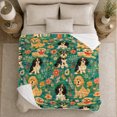 thumbnail image 5 of Autumn Pumpkin Dog Floral Pattern, Cozy Pet Portrait Pattern, Warm Flannel Blanket for Living Room and Reading Nook, Dog Lovers Thanksgiving Gift, Pet Lover Home Decor, 5 of 9