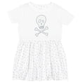 thumbnail image 3 of Inktastic Skull and Crossbones Girls Toddler Dress, 3 of 5