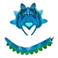 thumbnail image 4 of Diadema de dinosaurio con cola, decoración creativa, accesorio fotográfico divertido para eventos, juegos de rol azul, 4 of 8