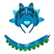 thumbnail image 4 of Diadema de dinosaurio con cola, divertida decoración, fácil de poner y quitar, ideal para baile en el escenario. azul, 4 of 8