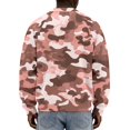 thumbnail image 4 of IAJDKMEK Men's Camo Corduroy Crewneck Sweatshirt - Loose Fit Long Sleeve Pullover Top for Men, Camouflage Print Casual Sweatshirt for Outdoor,Pink XL, 4 of 4