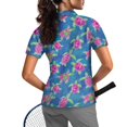thumbnail image 2 of Whosucclay Breathable Polo Shirts, Turtle Pattern Print Polyester Quick Dry Elastic Golf Polo Tops for Outdoor Tennis Bowling Size X-Large, 2 of 10