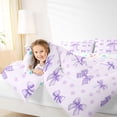 thumbnail image 4 of Erosebridal Kawaii Bowknot 7-Piece Twin Bedding Sets For Kids Girls,Purple Letter I Initial Lettering Bedding Comforter Set,Colorful Stars Reversible, 4 of 7