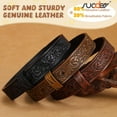thumbnail image 4 of SUOSDEY Kids Western Belt for Boys Girls Genuine Leather Cowboy Cowgirl Belts with Detachable Buckle for Jeans Western Gifts, 4 of 7