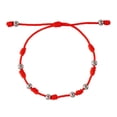 thumbnail image 1 of PEACNNG Hand-woven 7-knot Adjustable Bracelet Luck Red Rope Bracelet Beads Braided Bracelet, 1 of 5