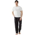 thumbnail image 4 of Onimisc Mens Pajama Pants Flannel Plaid Cotton Sleep Lounge Pants Warm Sleepwear Pants PJ Bottoms with Pockets and Button Fly, 1 Pack, 4 of 6