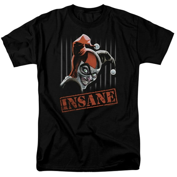 Batman Insane S/S Adult 18/1 T-Shirt Black