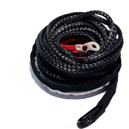 

QH QH WURONG Synthetic Winch Rope 5/16 x 50 10500LBs 12 Strands Winch Line Cable Rope with Sheath for UTV ATV Winch