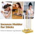 thumbnail image 6 of Fusion Incense Holder for Sticks, Insence-Stick Holder, Anti-Ash Flying No Mess Incense Burner, Incense Stick Holder with Glass Ash Catcher, for Yoga Spa Meditation Home Decor(2 Pack), 6 of 7