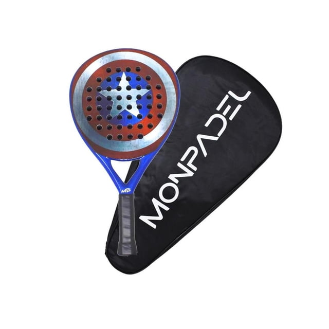 Raqueta Pala Pádel MonPadel Azul Eva Soft Carbon para Niño Junior Pro