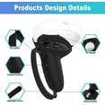 thumbnail image 7 of Controller Grip for Oculus Quest 2 Accessories Grips Cover for VR Touch Controllers Covers Protector with Non-Slip Thumb Grips 1Pair Black, 7 of 7