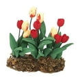 thumbnail image 4 of Tulipanes en miniatura para casa de muñecas, accesorio de jardín en miniatura, figuritas florales pequeñas para juego de simulación 1/12 para jardín, 4 of 9