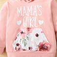 thumbnail image 6 of Otqutp Baby Birthday Outfits Set Toddler Girl Hoodie Long Sleeve Monogram Print Top Floral Pant Suit for 0 To 4 Years Elastic Pants 2PCS Fall Winter Clothes, 6 of 6