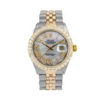 Pre-Owned Rolex Datejust Diamond Watch, 16013 36mm, Mother of Pearl Diamond Dial With 3.75 CT Diamon