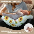 thumbnail image 4 of GIFTPUZZ Sunflower Breastfeeding Pillowcase Stay Comfortable and Breathable, 18 x 22 Inch Pillowcase Covers, Polyester Pillowcase for Baby, 4 of 5
