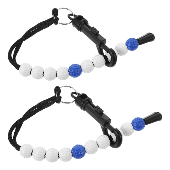 KAKOWELY 2Pcs Golfs Scoring Keeper Golfing Stroke Counter Beaded Golfs Counter Outdoor Golfing Counter,13.39X"X0.47"X0.47"