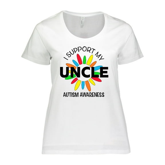 Inktastic I Support My Uncle Autism Awareness Women's Plus Size T-Shirt