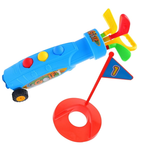 DEEPCRAFF Kids Trolley Game Golf Clubs Game Set for Children with Assorted Color 54x12.5x10.5cm Plastic 1 Set