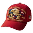 thumbnail image 2 of TELOLY Eagle – United States 250th Anniversary Commemorative Hat USA Patriotic Baseball Cap Embroidered Printed Adjustable, Unisex, Tribute Gift for Veterans, Men, Women, 1766-2026, 2 of 7