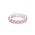 thumbnail image 2 of Pink Sapphire Wedding Band For Women, Pink Sapphire Gemstone Anniversary Ring, Full Eternity September Birthstone Ring, Gold Ring, 2 of 3