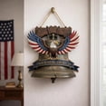 thumbnail image 3 of BBilaBu USA 250th Anniversary Door Hanging Sign Wreath, Eagle 250 Years of Freedom Patriotic Decor Wooden Home Decorations, 3 of 6