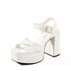 thumbnail image 1 of Sandalia DREAM PAIRS SDHS2330W Blanca con Plataforma y Tacones Gruesos, 1 of 7