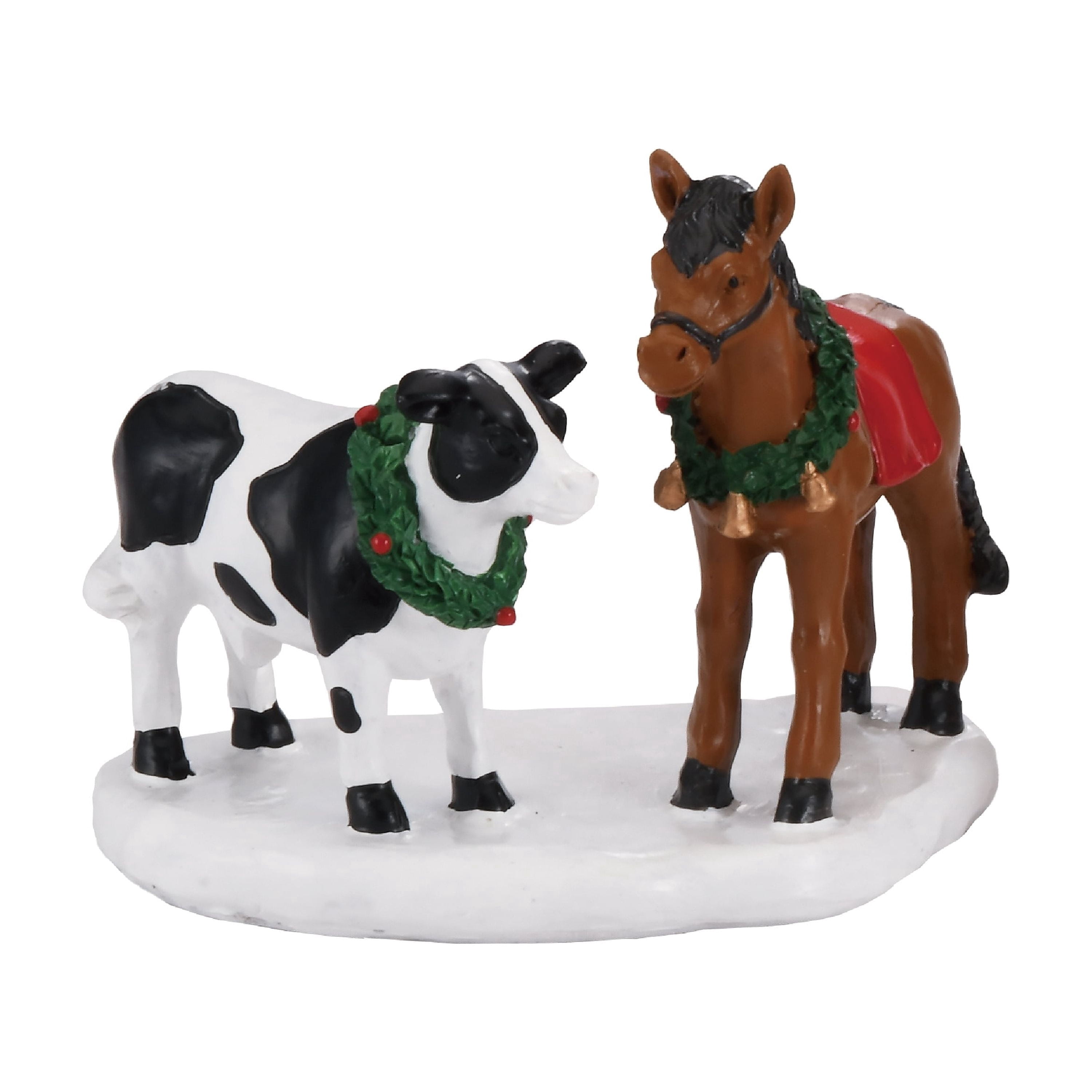 Snowy and Holly Christmas Village Decorative Figurine, Multicolor, 3.8", by Holiday Time