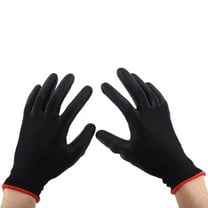 LUDLZ Non-Slip Finger Unisex Factory Safe Working Gloves, Nylon Black