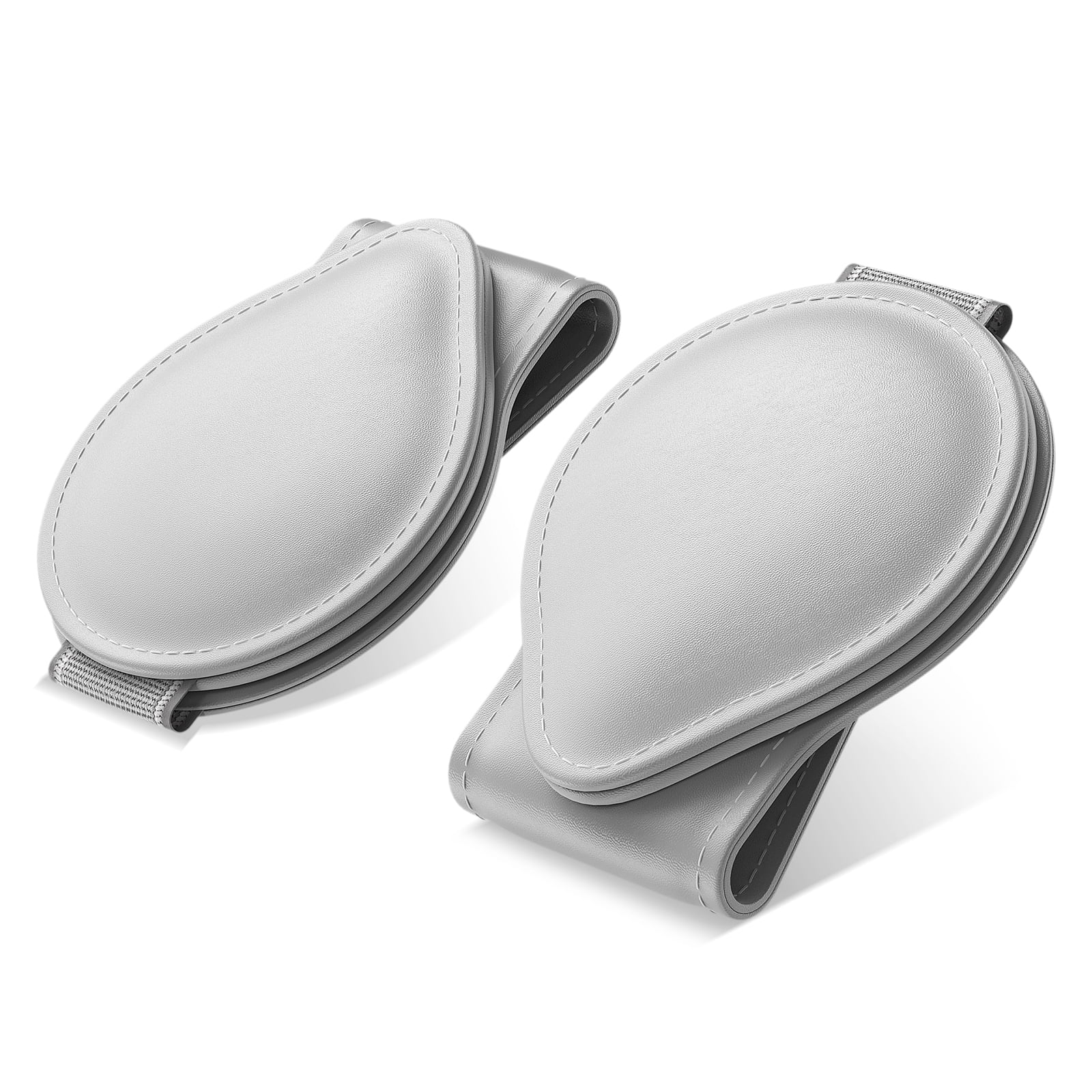 MoKo Sunglasses Holder for Car Sun Visor, PU Leather Glasses Mount Holder Eyeglasses