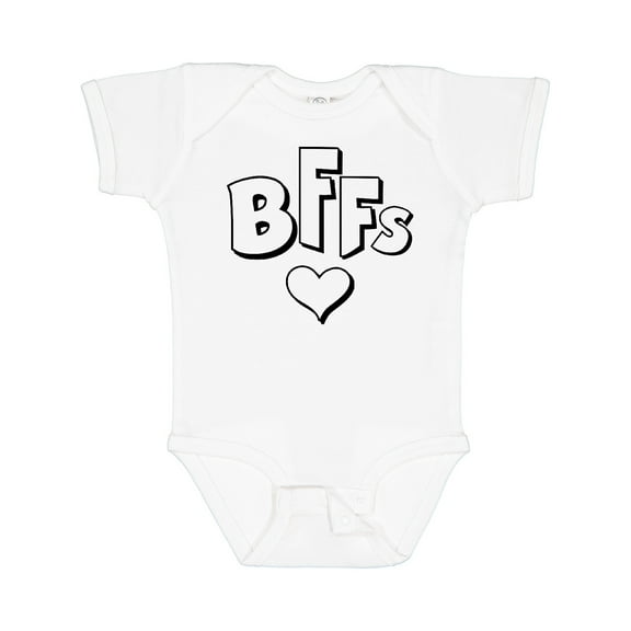 Inktastic BFFs- best friends forever heart Boys or Girls Baby Bodysuit