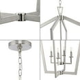 thumbnail image 4 of Galloway Collection Four-Light 30" Brushed Nickel Modern Farmhouse Foyer Light with Grey Washed Oak Accents, 4 of 8