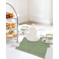 thumbnail image 4 of Vintage Forest Green Kitchen Dish Towels for Drying Dishes Set of 3, Farmhouse Retro Solid Color Linen Texture Waffle Weave Microfiber Hand Tea Bathroom Towels Quick Dry & Absorbent Towel 12x12, 4 of 7