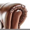 thumbnail image 4 of Kd Chestnut Leather Chair - Stitching, Rolled Arms And , Supported By Birch Wood Legs For Living Room Seat Stylish Tufting, Comfortable Arms, Stable Home Decor Or Study, 4 of 6