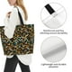 thumbnail image 3 of Balery Teal Leopard Bolsa Tote Estilo Estético con Cremalleras, Bolsa de Hombro, Bolsa de Compras Grande y Plegable, 3 of 8