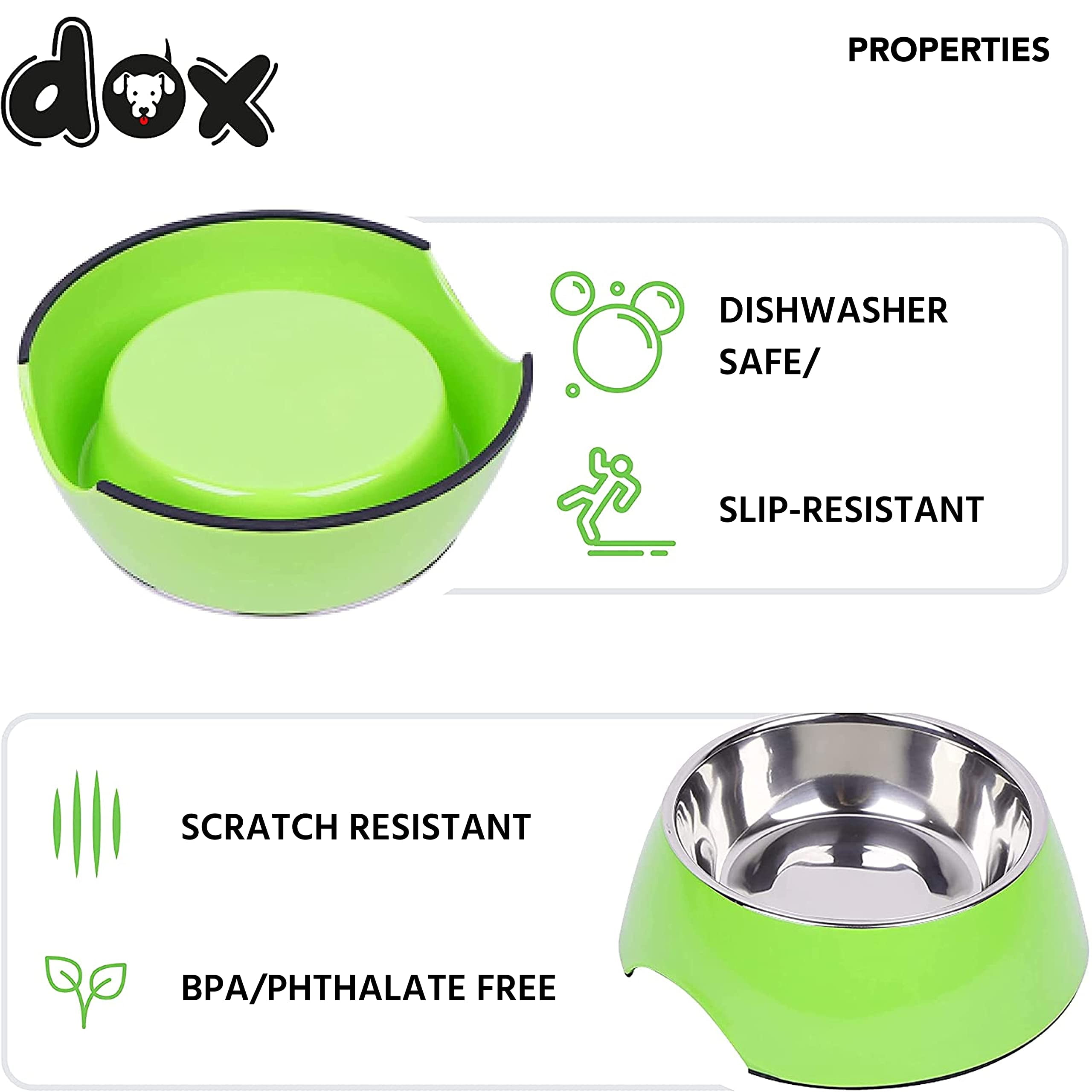DDOXX 4.7 Oz Slow Feeding Dog Bowl - Red