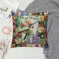 BCIIG Hummingbird Flowers Graphic Decorative Cushion Throw Pillow Cover
