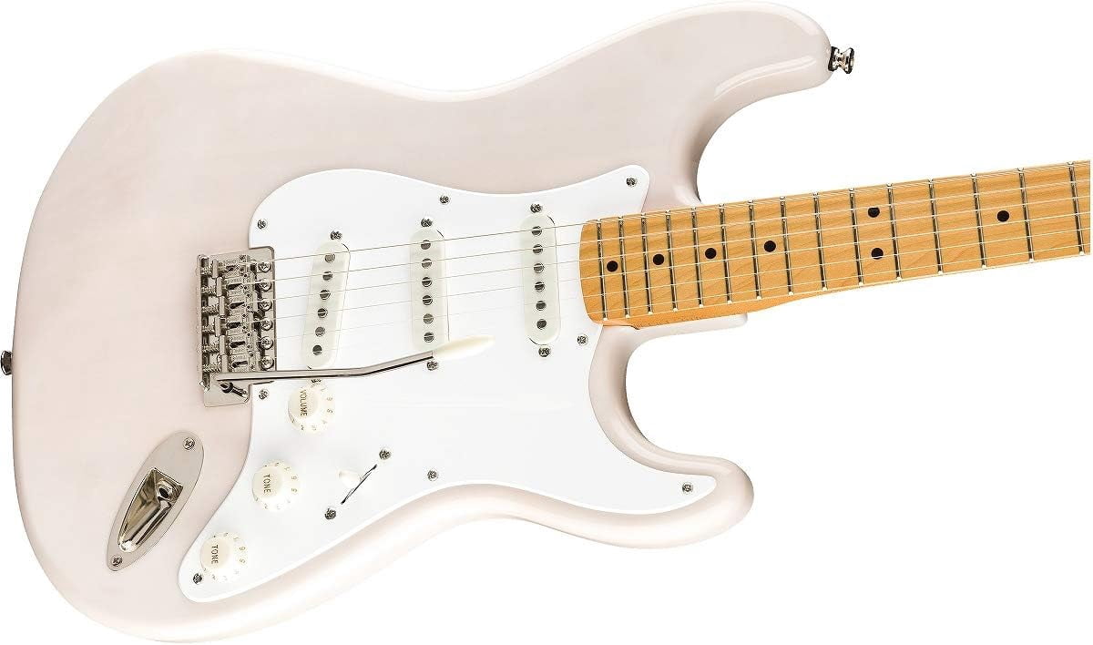 Squier Classic Vibe '50s Stratocaster 25.5 in Electric Guitar, White Blonde with Tremolo Bridge