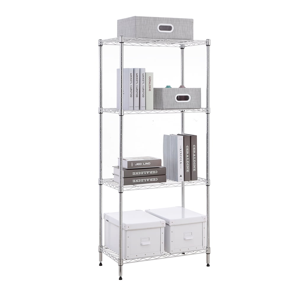 4 tier chrome utility wire shelving unit 14x24x53in