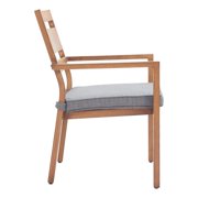 Rader Dining Chair Natural Dining Chair, Modern Style, Removable and washable cushion cover, Aluminum, Outdoor Dining