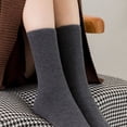 thumbnail image 3 of Solid Color Men Super Thick Cold Resistant Long Plush Winter Socks Floor Socks Snow Socks Men Socks DARK GREY, 3 of 8