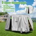 thumbnail image 2 of 10L0L Golf Cart Cover 6 Passenger for Yamaha Club Car EZGO 4+2 Person,420D Waterproof Rain Cover, Golf Cart Accessories, Silver, 2 of 7