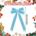 thumbnail image 4 of Velvet Christmas Tree Bows, 8.66-Inch Large Ribbon Bow Ornaments for Winter Wonderland, Pastel Holiday, Wreath, Garland, Wedding and Party Decor, 4 of 4