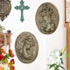 thumbnail image 3 of Sungmor Decoración Arte Pared Vintage de Hierro Fundido, Placa en Relieve de Mujer Clásica Ornamentada en Óvalo, Adorno Decorativo Pared Escultura Antigua para Hogar/Jardín, Acabado Dorado Rústico, 3 of 8